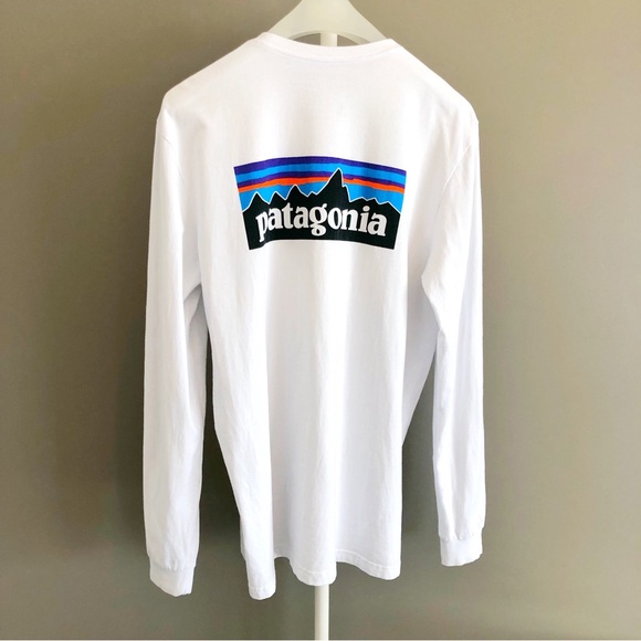 PATAGONIA Logo Front & Back White Long Sleeves T-Shirt Mens Size XL. - Picture 13 of 16
